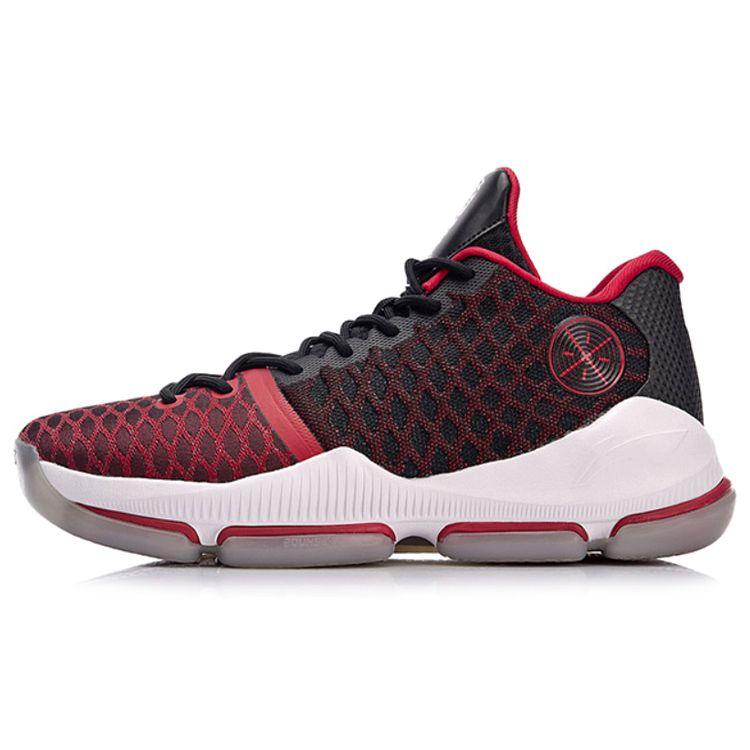 Li Ning Wade Series Professional Durable Low Top Basketball Shoes Men Sneaker Black Red ABAN011-1