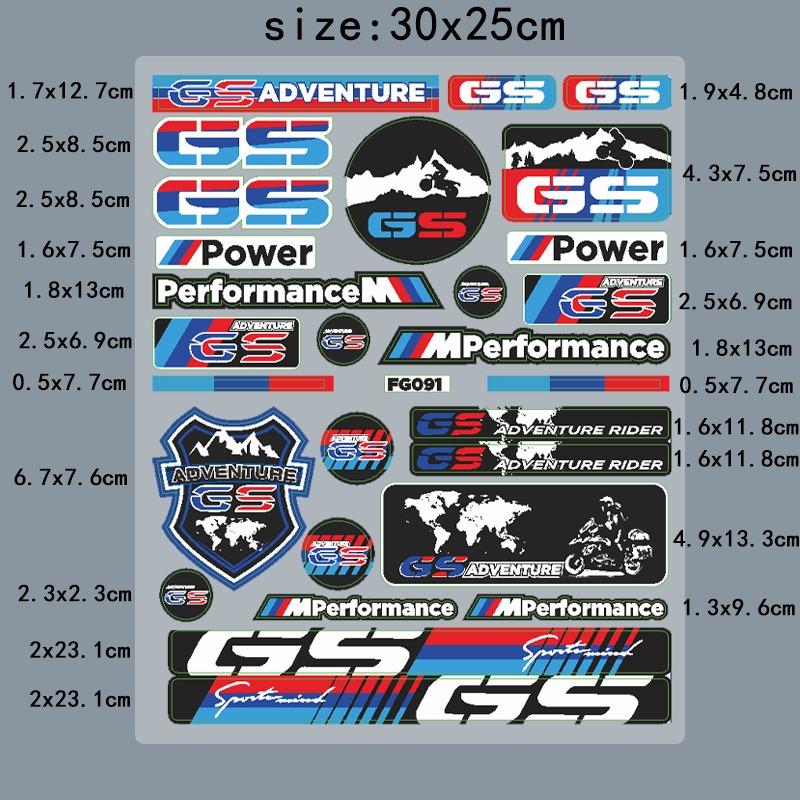 For BMW M Performance Decorative Car Stickers BMW Car Interior Modification Waterproof Locomotive Fuel Tank Reflective Stickers