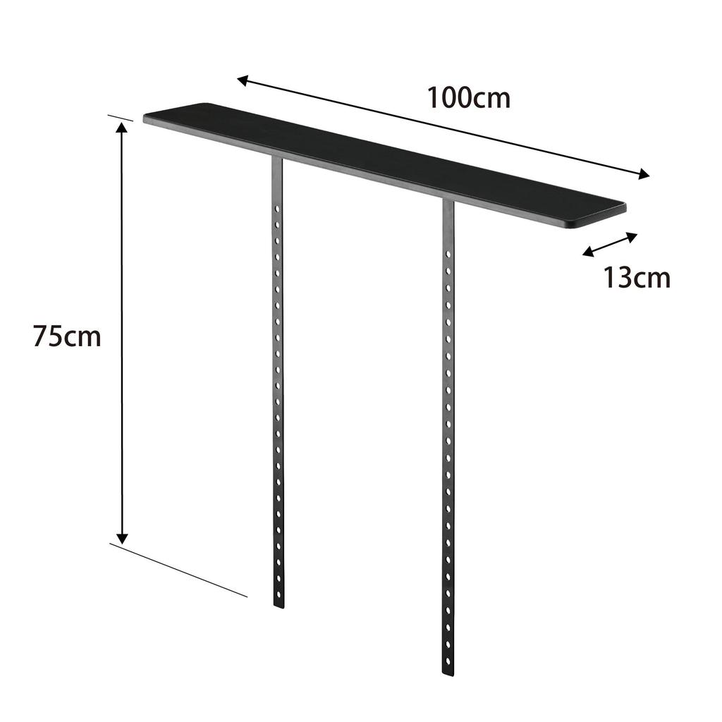 Yamazaki Jitsugyo Стойка для ТВ Широкая 100 Черный Ш100 x Г13 x В75см Умная доска для дисплея Тумба для ТВ 3529 Корпус