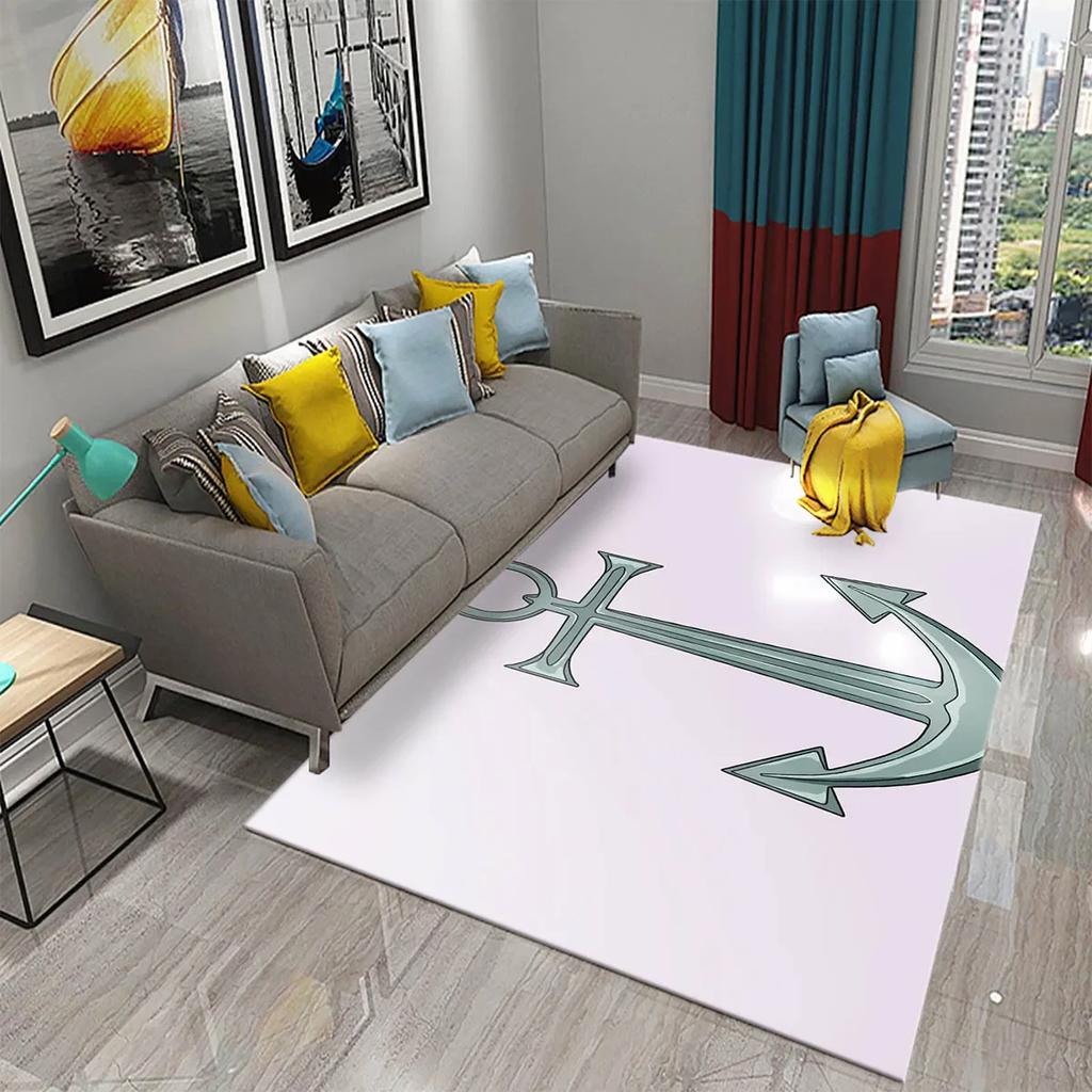 Ковер Якорь Морской Декор Лодки Придверные Коврики для Гостиной Спальни Декор Входной Двери Зональные Ковры Кухня Ванная Комната Нескользящий Ковер