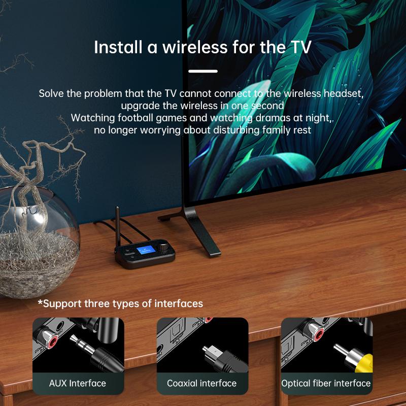 Многофункциональный Bluetooth аудио передатчик приемник 3,5 мм AUX оптический коаксиальный стерео беспроводной адаптер ЦАП-конвертер для ТВ-ПК