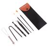 1Set Keyboard Cleaning Tool Kit Metal Keycap Puller Stem Holder Switch Puller Lubrication Pen Lube Brush W/Storage Bag