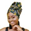 Длинный атласный ободок для волос с африканским принтом, женский двойной платок для волос, набор аксессуаров для волос