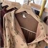 Korean Cotton Linen Floral Long Sleeved Shirt Women's Autumn Blouses Digital Printed Fashion Top Retro Base Shirt