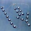 Natural Blue Evil Eye Gemstone Handmade 925 Sterling Silver Gift Set H4n38