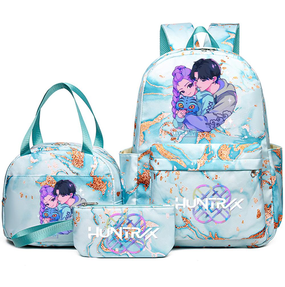 3 шт./комплект Аниме K-pop Пенал с принтом, Сумка-рюкзак с ручкой для Подростка Студента Девочки Мальчика, Водонепроницаемая Дорожная Сумка Mochila