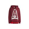 Adidas Originals Trefoil Letter Logo Print Sporty Loose Hoodie Women Hoodie Burgundy IC5236
