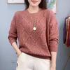 Spring and Autumn French Hollow Knitted Sweater for Women Fashionable Loose and Slimming Versatile Long Sleeved Top