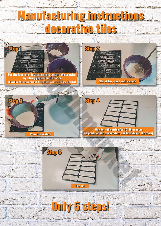 Пластиковая форма для изготовления 3д панно "Волна" 500 * 500 мм. (форма для 3d панелей из АБС пластика)