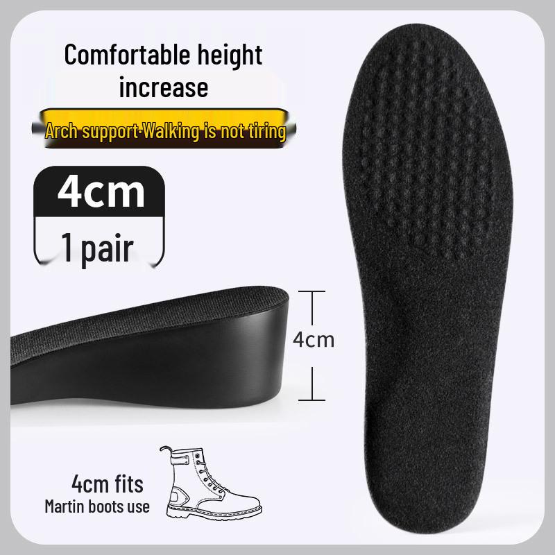 Unisex Odor-Resistant Shock-Absorbing Height-Increasing Insoles - Breathable & Invisible for Shoes and Boots