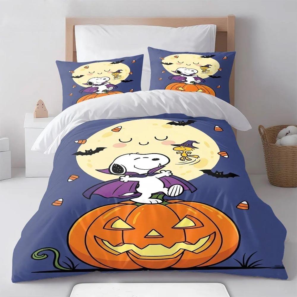 Cartoon Dog Duvet Cover Pillowcase Snoopy Bedding Set Adult Boy Girl Bedroom Decoration Children Gift Single Double Size