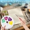 Mason Jar Paint Palette with Lid Portable Artist Color Mixing Tray for Watercolors Acrylics Plastic White Paint Tray