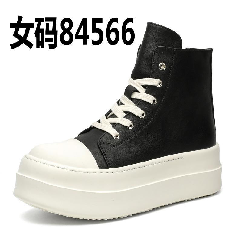 Повышающие рост туфли на толстой подошве и высокой платформе, парусиновые кеды для пар, мужские, американские, в стиле хай-стрит, локомотивные дерби, 18456-J