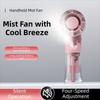 USB Rechargeable Portable Handheld Misting Fan Low Noise Operation Long-Lasting Battery Mini Spray Fan Lightweight Compact