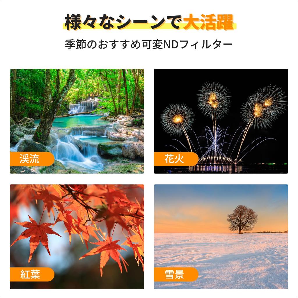 Concept 58mm Variable ND Light Attenuation 11 Levels AGC Optical 18 Layer Thin 3 Cleaning Cloths Ideal for Video Shooting K&F ND2-2000 Filter,