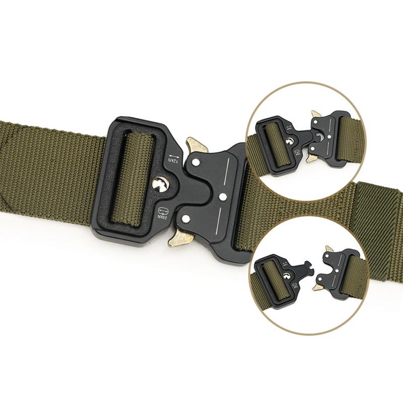 Мужской холщовый военный тактический ремень