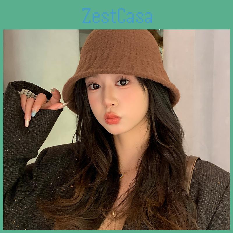 Natural Style Wide Brim Fisherman Hat For Women With Textured Design