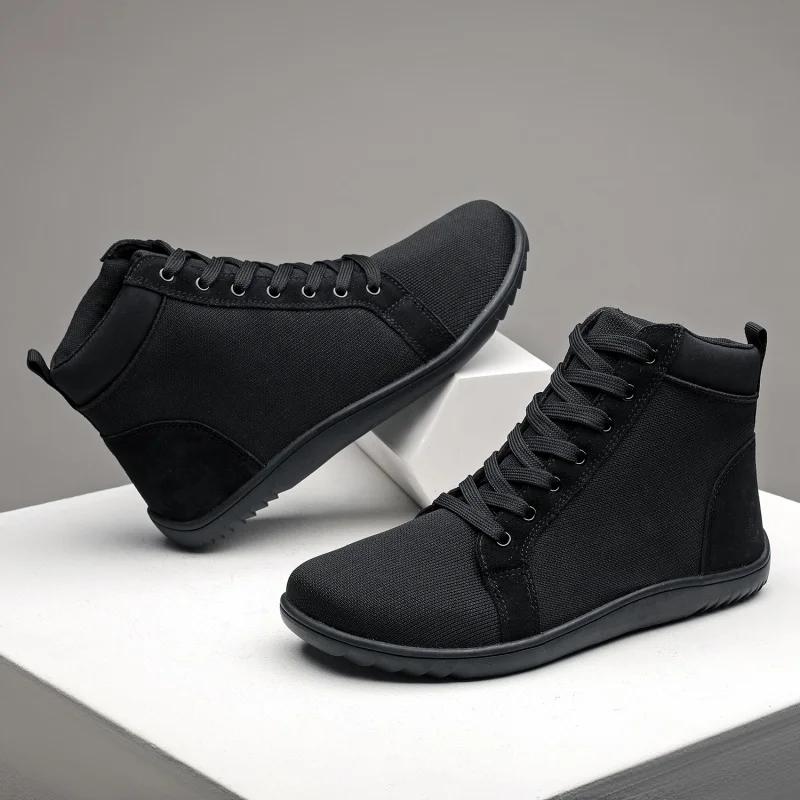 New Four Seasons Wear Resistant Fashion High Top Casual Sports Board Shoes Trendy and Versatile Men's One Step Lazy Shoes