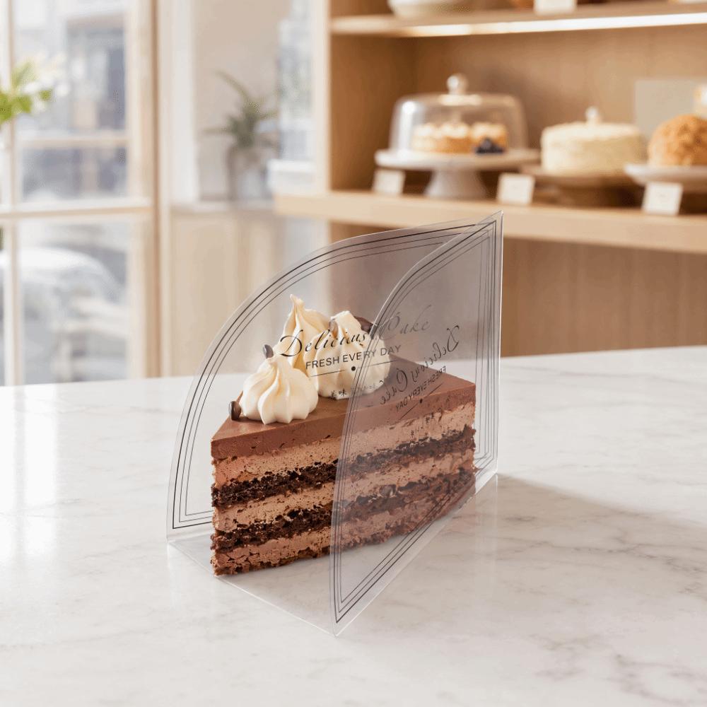 100PCS Transparent Triangle Shape Mousse Surrounding Edge Cake Wrapping Tray Mousse Desserts