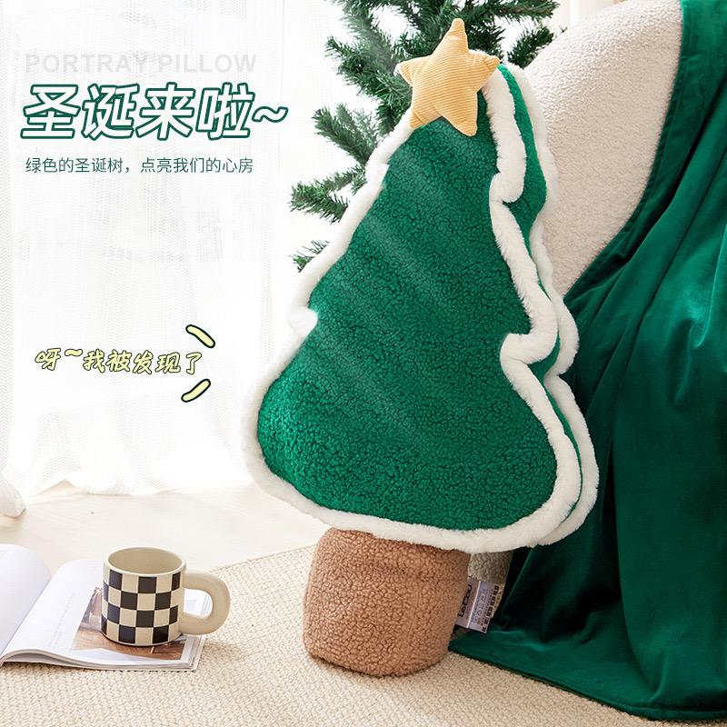 Christmas Tree Socks Ginger Bread Plush Toys Pillow Stuffed Chocolate Cabin House Decor Candy Cane Xmas Parsty Pillow Doll