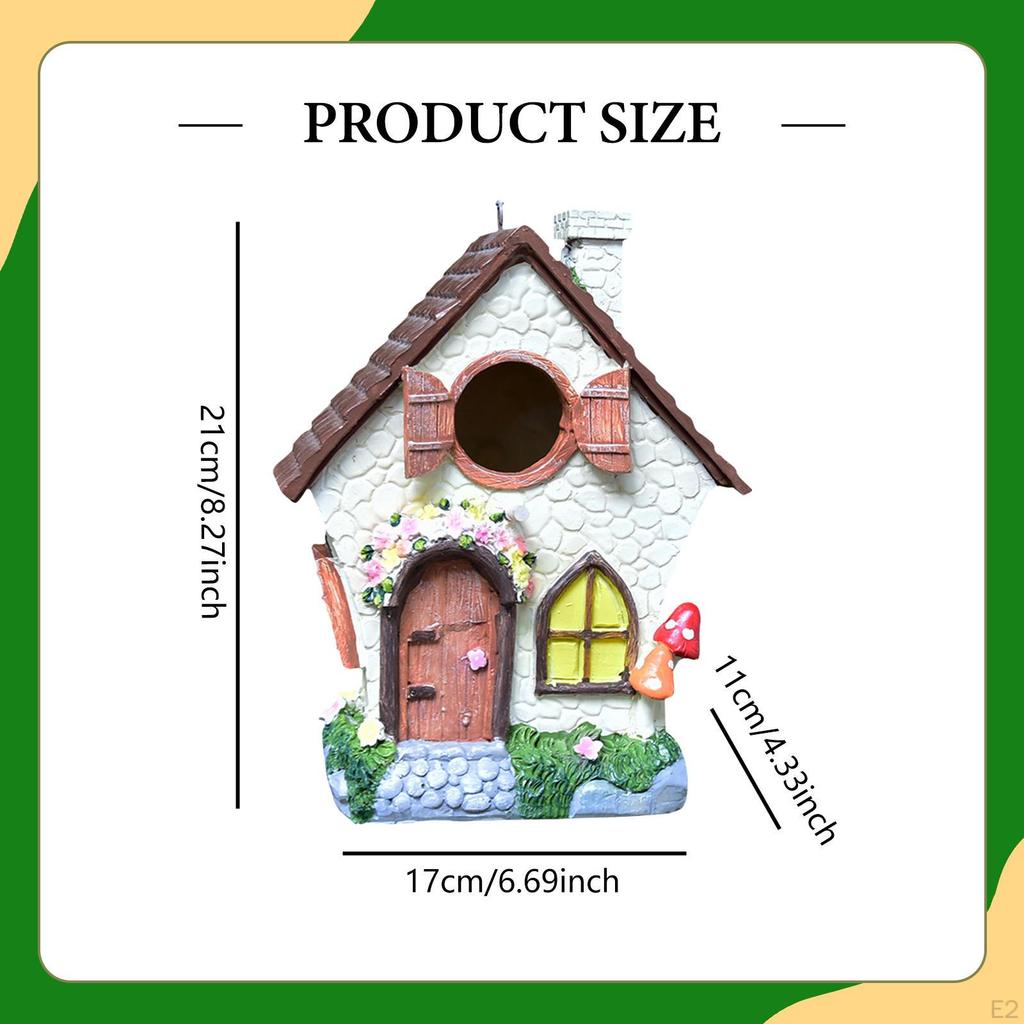 Подвесной скворечник для улицы, украшение для сада, декоративный скворечник, деревенская, оригинальная смоляная хижина