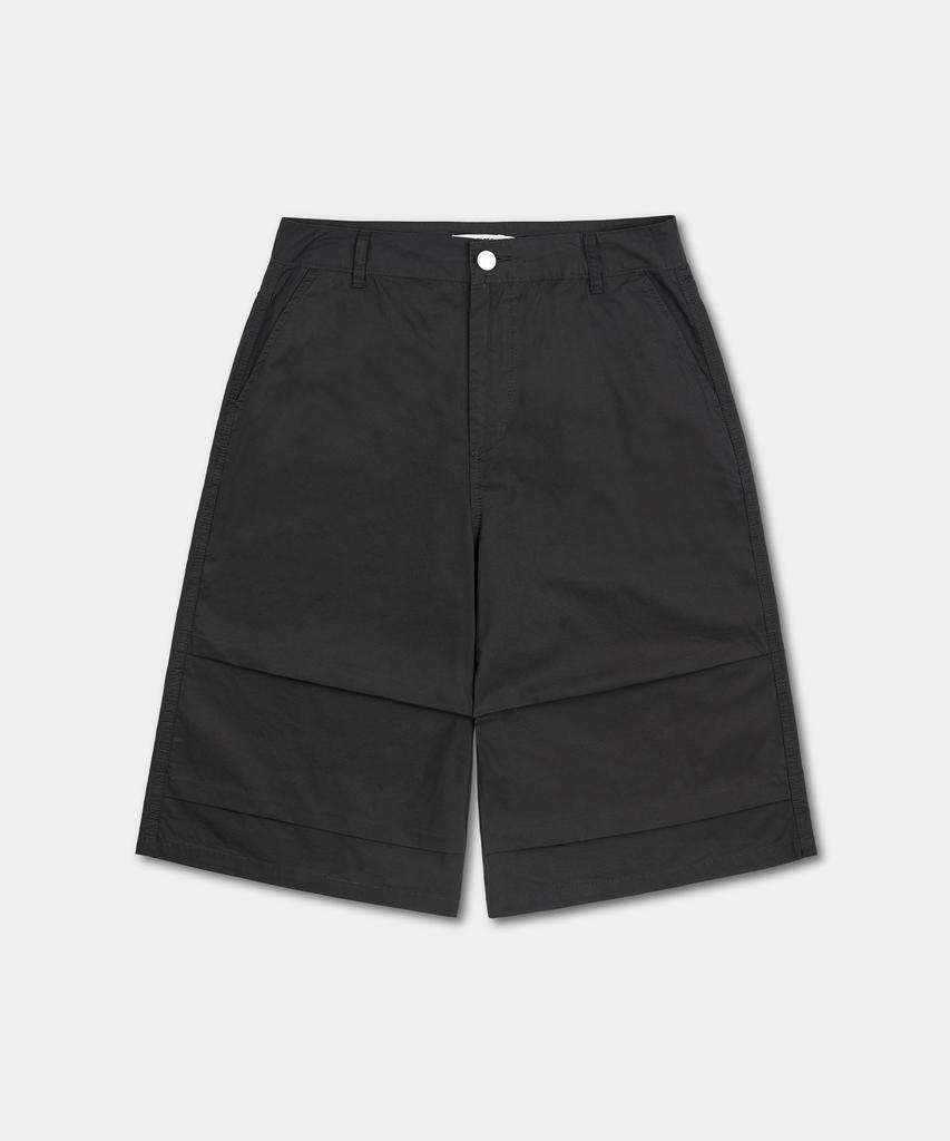 EXCONTAINER Parachute Cotton Bermuda Pants (Black)