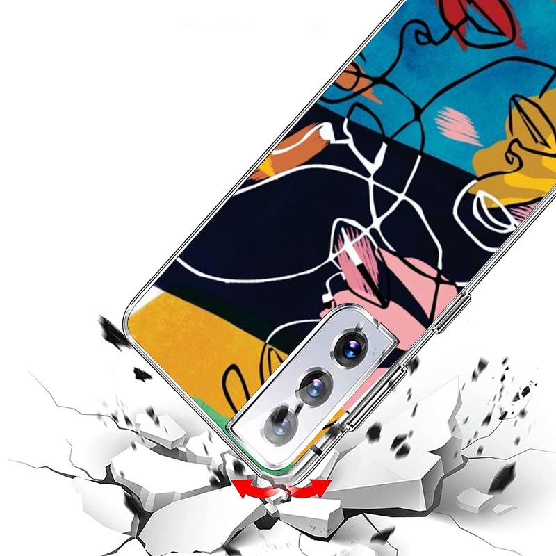 Абстрактная Линия Женское Лицо Чехол для Телефона для Samsung Galaxy S26 S25 Edge S23 S24 Ultra S22 Plus S21 S20 FE Уникальная Крышка Мягкий Чехол Ga
