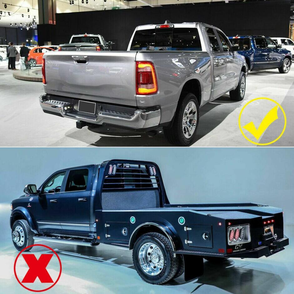For 2019-2022 Dodge RAM 3500 ABS Black Look Rear Door Tailgate Handle Cover Trim