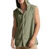 MGHR Men's Vintage Casual Solid Color Print Autumn Spring Sleeveless Hooded Jackets & Coats