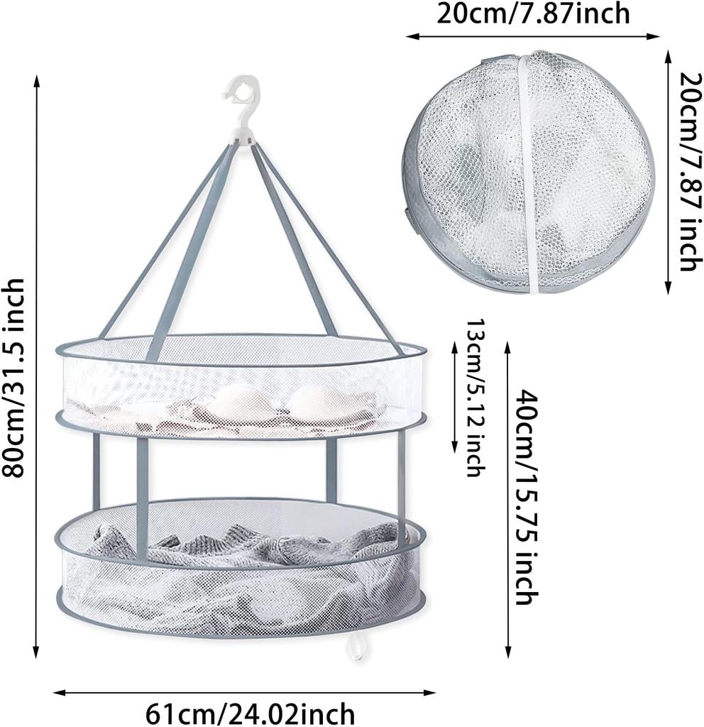 Сетчатая сушилка, подвесная сушилка, складная сушилка для носков, двухъярусная сетевая корзина, стойки для свитеров, игрушек, носков, трав, для улицы, дома