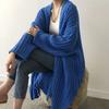 Korean Retro Lazy Style Long Thick Sweater Autumn Winter Casual Oversized Split Irregular Knitted Coat Women Cardigan Sweaters