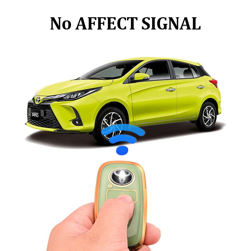 Чехол для смарт-ключа от автомобиля TPU для Toyota Perodua Malaysia, защитный чехол для автомобильного ключа, брелок для ключей с 2 кнопками, защитный чехол для брелока