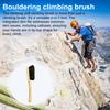 2-In-1 Rock Climbing Brush Soft Bristle Bouldering Brush with Beech Wood Handle Callus Remover Eco-Friendly Boar Hair Brush for Rock Climbing