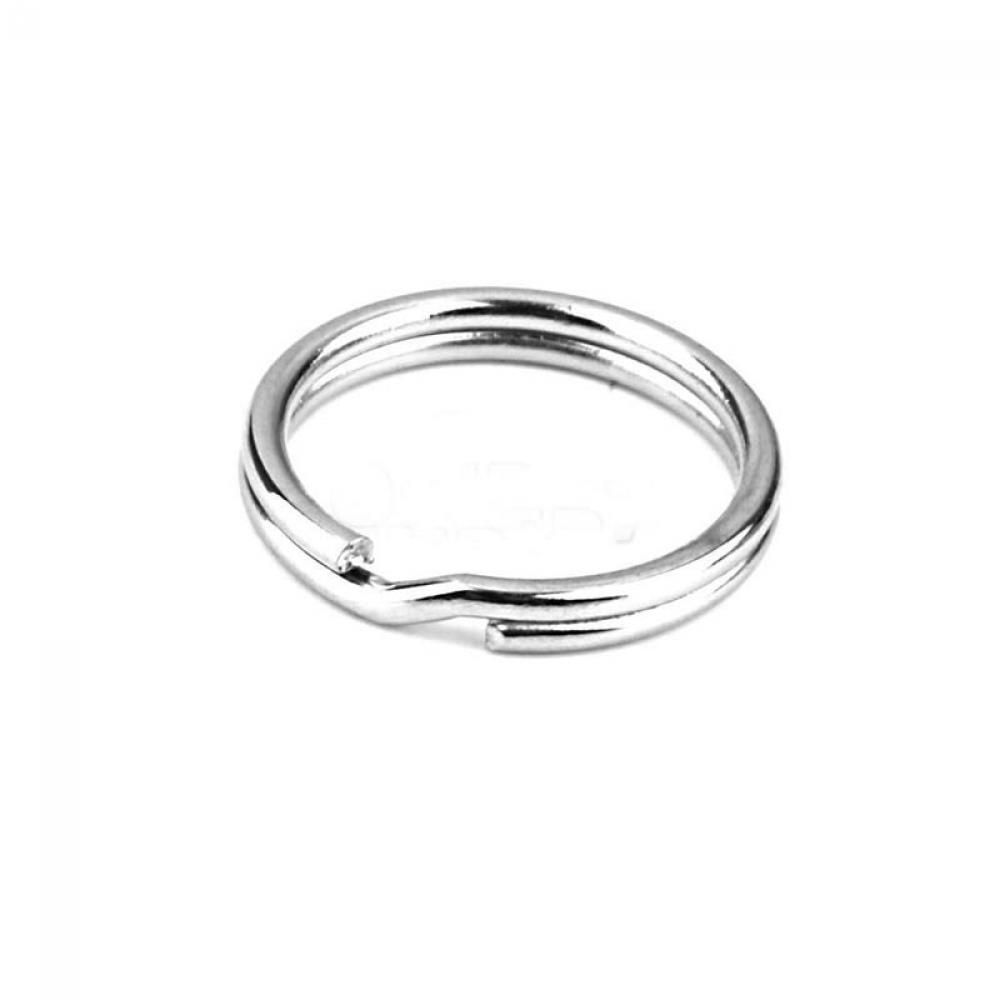 50PCS Tool Connectors Clasps Split Key Ring Stainless Steel KeyChain Loop Hoop