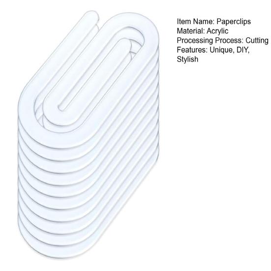 10 шт. сублимационных скрепок пустые акриловые большие скрепки для термопереноса