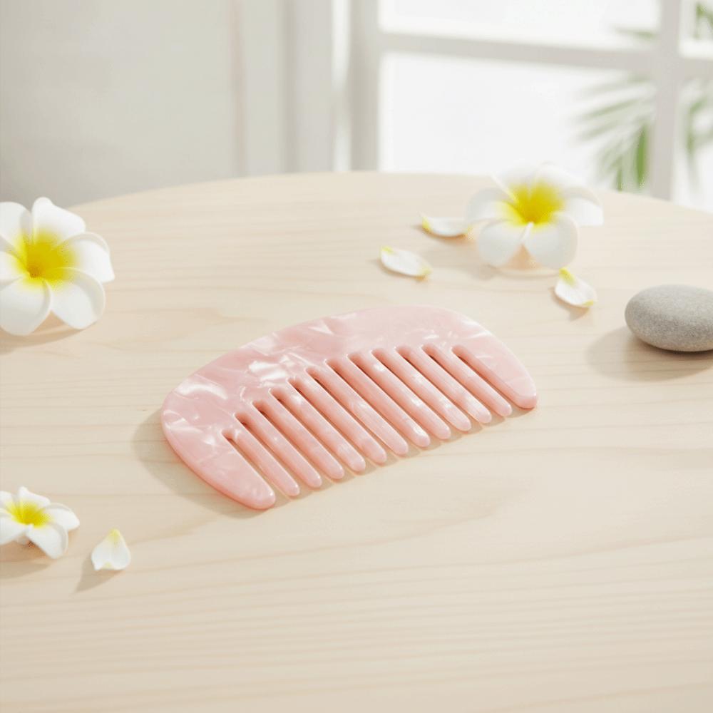 Pocket Comb Acetate Hair Comb Marble Pattern Scalp Massage Comb Travel Essential
