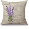Short Plush Material Pillowcasehome Decor Vintage Lavender Flowers Pillowcase Design Pattern Cushion Cover Suitable For Sofa Bed