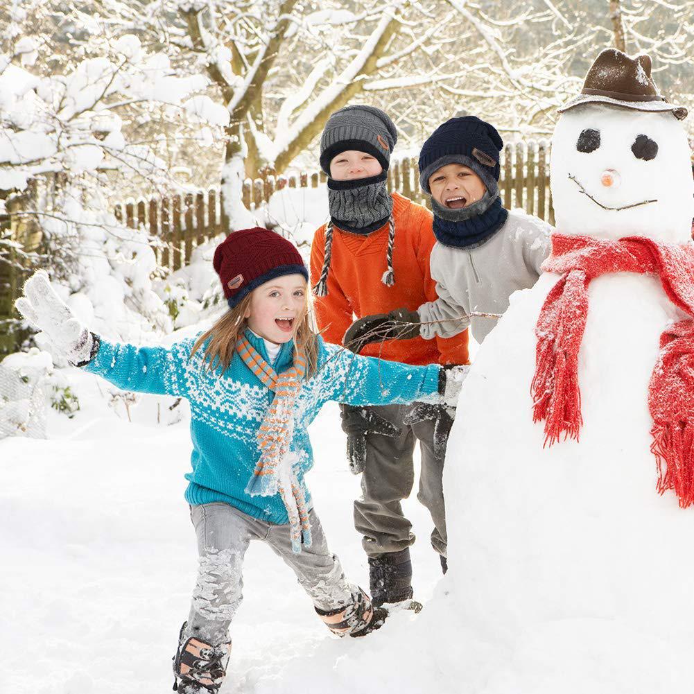 2 шт./компл. плюшевые вязаные шапки, шарф, осенне-зимняя теплая детская уличная шапка