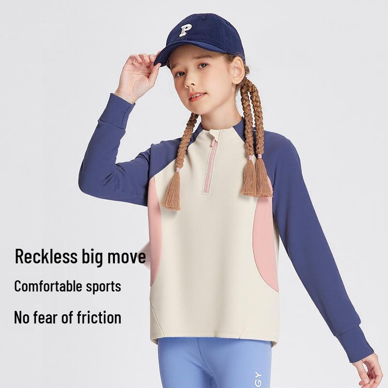 25 Новых спортивных футболок с длинным рукавом для девочек в стиле колор-блок - Модные базовые вещи для повседневной носки весной/осенью