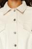 Women's Fashion New Jacket Ecru Oversize Denim Jacket