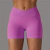 High Waist Yoga Shorts Woman Gym Tights Fitness Elastic Breathable Hip Lifting Sports Shorts