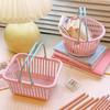 Kitchen Storage Basket Hollow Portable Shower Bath Baskets Desktop Fruit Baskets Child Toys Snack Plastic Organizer