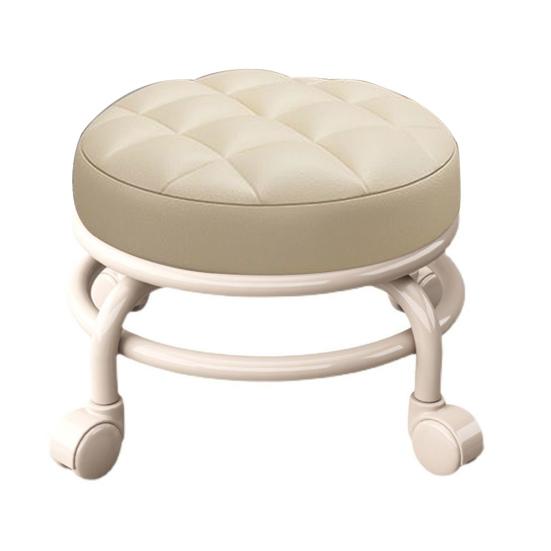 Низкий табурет на колесиках с колесами на 360 градусов, искусственная кожа, наполнитель из губки, подушка для современного дома