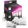 Philips Hue White & Color Ambiance, Ampoule LED Connectée E27, Équivalent 60W, 800 Lumen, Pack De 4, Compatible Bluetooth