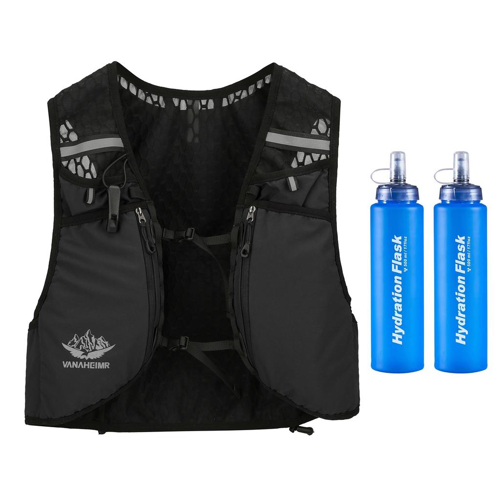 Жилет для бега VANAHEIMR с сумкой для питья, регулируемый универсальный жилет для питья для женщин и мужчин