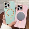 Matte Soft Silicone For Magsafe Magnetic Case for iPhone 16 16E 15 14 13 12 Pro Max 11 Hit Color Shockproof Bumper Cover