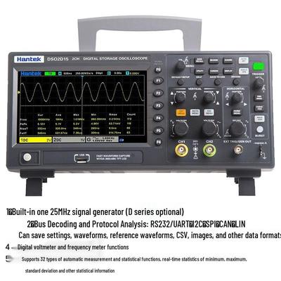 Hantek DSO2C10/DSO2D15 Двухканальный цифровой запоминающий осциллограф, 100 МГц