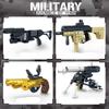 880PCS Submachine Gun Left Wheel Grenade Rifle Model Decoration Children's Boy Chinese Building Block Assembly Toy Gift NO BOX