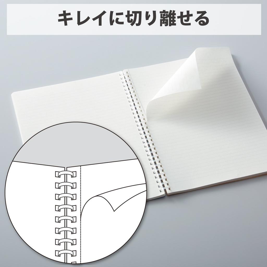 Soft Ring Notebook Clear 80-Sheet A5 Dot-Grid Ruled Clear -SV538WT-T
