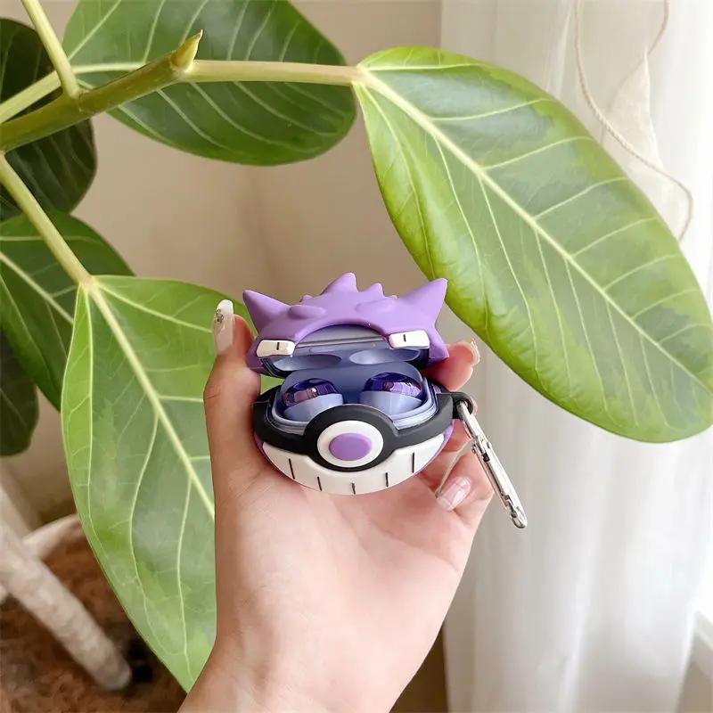 For Samsung Galaxy Buds Pro Case,Pokemon Purple Gengar Ball Shockproof Earphone Cover For Galaxy Buds FE/Live Girls Boys Girls